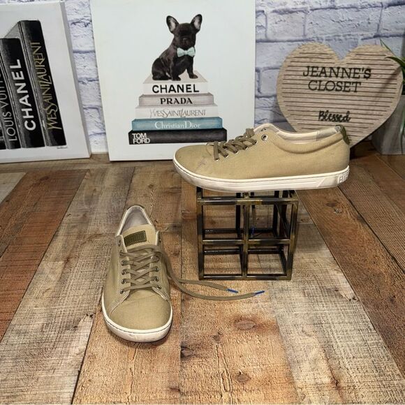 Birkenstock Shoes - Birkenstock Arran Women’s Taupe Tan Canvas Lace Up Sneaker Size EURO 41 L 10